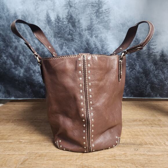 Michael Kors Uptown Astor Leather Studded Weekender Bag (XL) - Picture 4 of 10